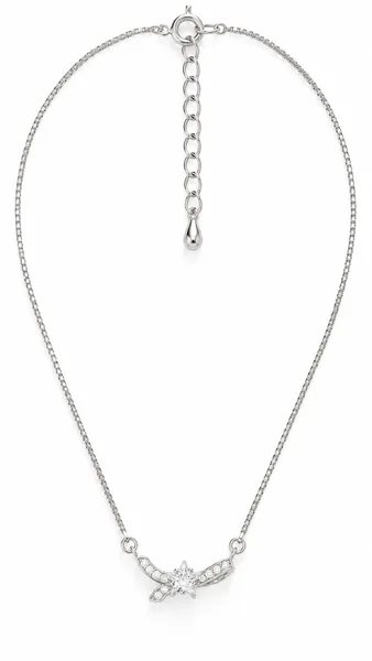 Silver Floral Star Pendant Chain