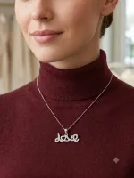 Script "Love" Pave Pendant