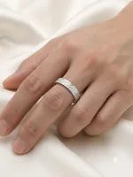 Silver Radiant Gem Ring