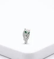 Diamond Panther / Leopard Collar Brooch (Men’s Lapel & Collar Pin)
