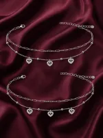 Celestial Heart Cascade Anklet Set