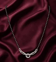 Radiant Circle Curve 925 Sterling Silver Mangalsutra