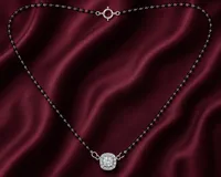 Classic Floral Halo 925 Sterling Silver Mangalsutra