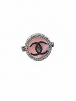 Silver Classic Monogram Button