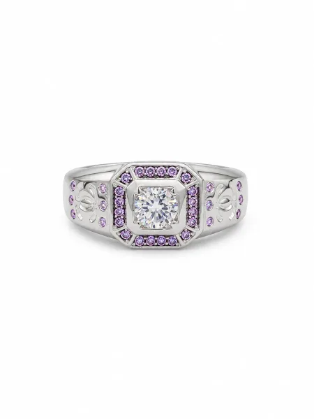 Royal Purple Stone Statement Ring