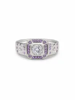 Royal Purple Stone Statement Ring