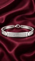 Pavé Luxe Geometric Sterling Silver Bracelet