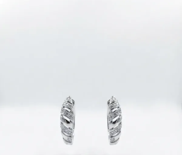 Emerald Splash Silver Hoops