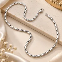Twisted Facet Silver Chain