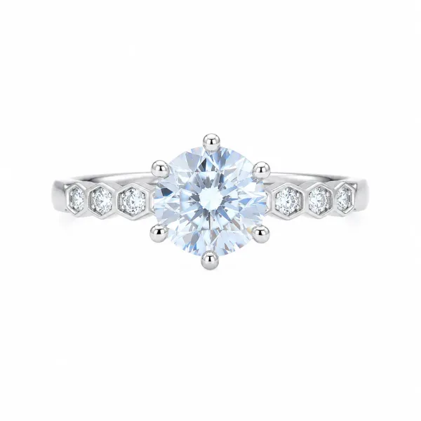 Classic Round Solitaire Silver Ring