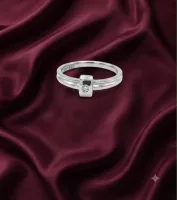 Sterling Silver Minimalist Solitaire Ring