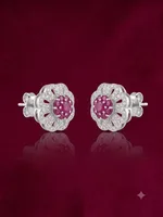 Crimson Bloom Floral Diamond Tops