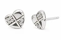 Heart Crystal Stud Earrings