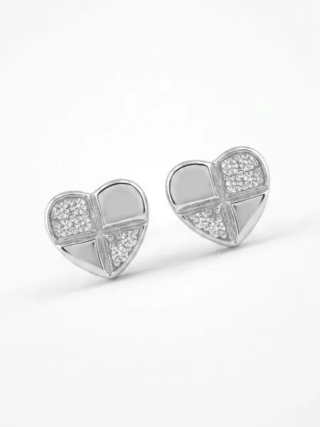 Heart Crystal Stud Earrings