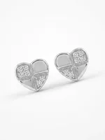 Heart Crystal Stud Earrings