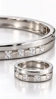 Classic Square-Cut Sterling Silver Bracelet & Ring Set