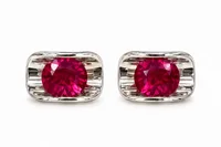 Ruby Radiance Stud Earrings