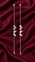 Silver Disc & Charm Chain Anklet