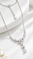 Silver Floral Cascade Pendant chain