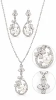 Silver Floral Pearl sets
