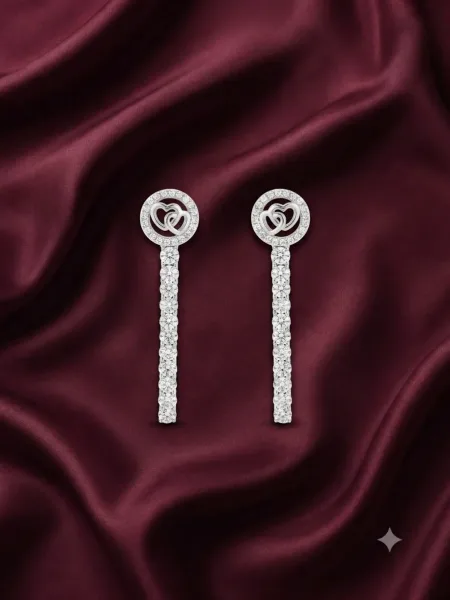 Eternal Heart Drop Earrings