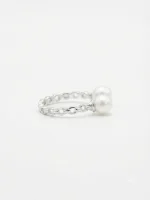Pearl Link Open Ring