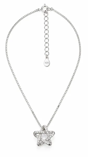 Silver Interwoven Star chain
