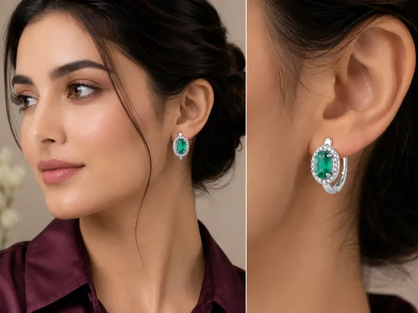 Emerald Majesty Hoops