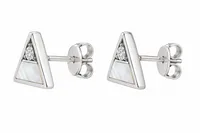 Triangular Side-Angle Stud Earrings