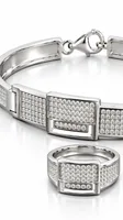 Luxe Pavé Link Bracelet & Ring Set