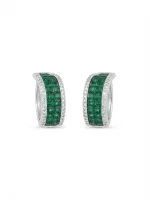 Emerald Luxe Huggie Earrings