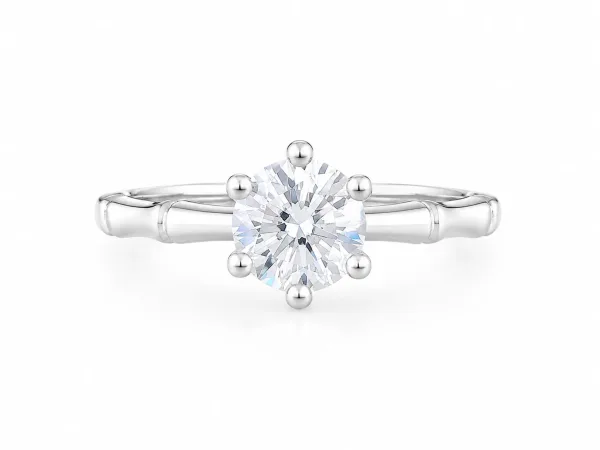 Elegant Round Stone Silver Ring