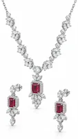 Silver Ruby Radiance Set