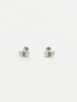 Honeybee Enamel Flat-Back Stud Earrings (Baby / Kids Ear Tops)