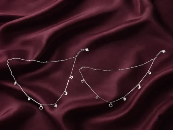 Celestial Moon & Star Anklet