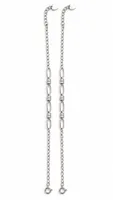 Silver Oval Link Chain Anklet