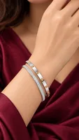 Silver Dual Tone Bangle