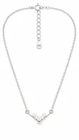 Silver Pearl V pandent chain