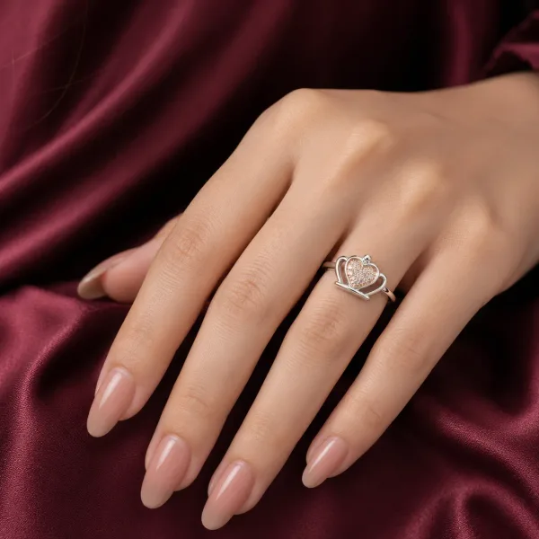 Sparkling Heart Love Ring