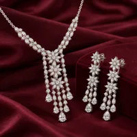 Floral Cascade Silver Jewelry Set