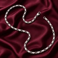 Twisted Facet Silver Chain